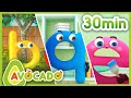 Phonics song 30min  abcd song  dance song for kids  singalong and dance  avocado abc