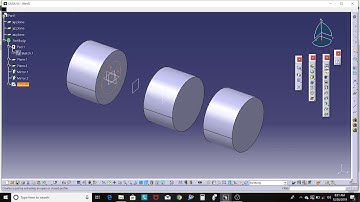 2.1 Part Design CATIA V5 : Creating Pads Thick Direction  Normal to Profile Merge end