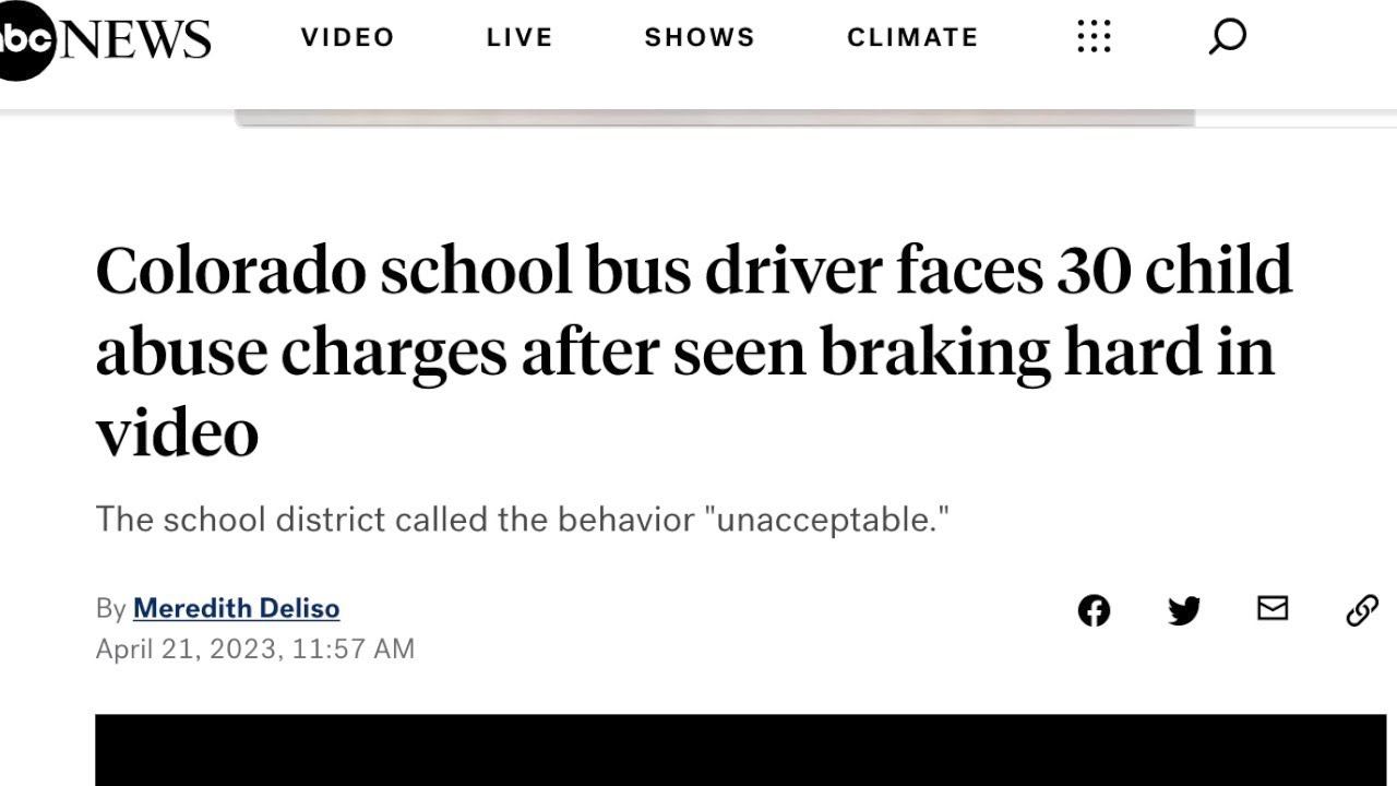 School Bus Driver Facing 30 Charges Of Child Abuse - YouTube