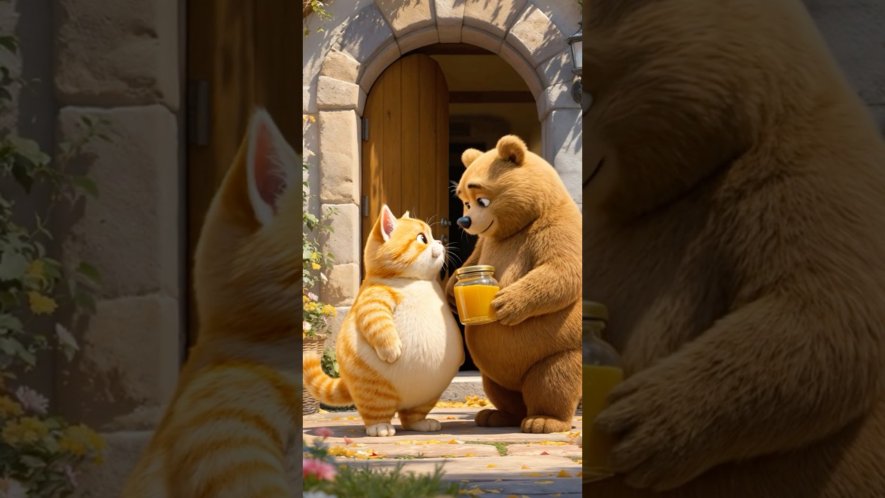 Taking honey for the bear. 