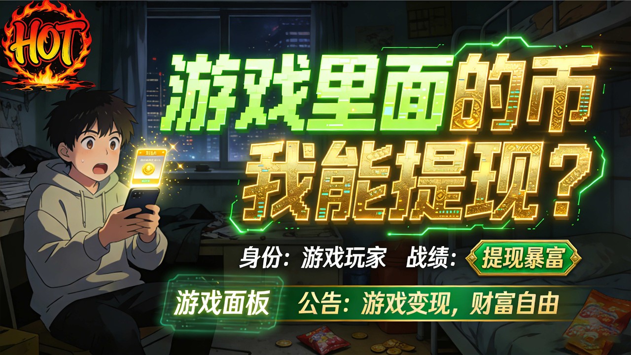 ✨【强推】《游戏里面的币我能提现？》第1~60集落魄青年柴冬被恋人欺骗欠下巨款，走投无路之时，将最后的钱充值给了一直陪伴的老游戏，结果竟然获得“游戏币#穿越 #末世 #异能 ##动态漫画# 漫野推文