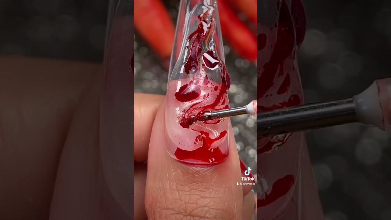 Fake Blood Nails 
