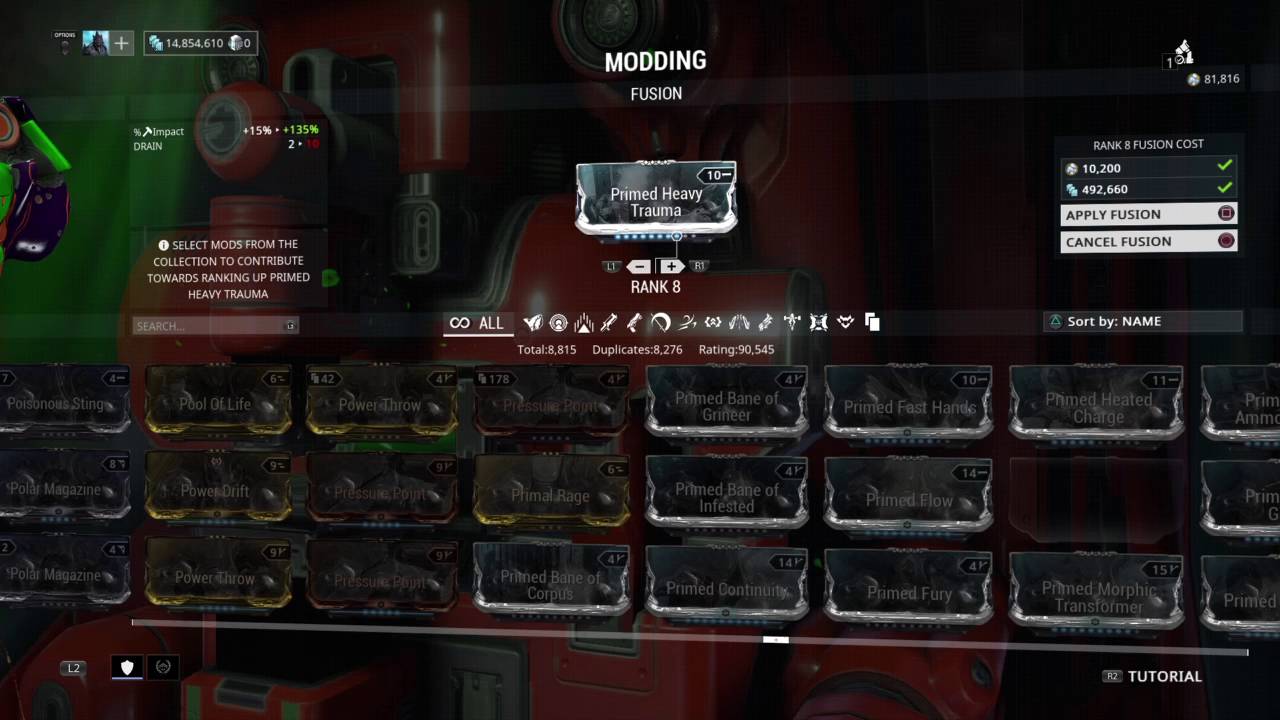 WarframePS4 Modding a Primed mod from 0 to 10 with new Endo YouTube