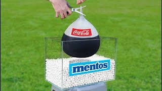 Experiment Coca Cola Balloon and Mentos!