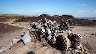 Bleaklow b29 overexposed bomber crash site explore