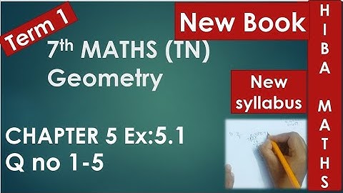 TN Samacheer 7th maths chapter 5 exercise 5.1 question 1-5 New Book New Syllabus