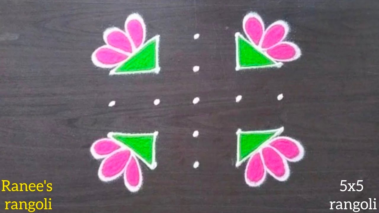 5x5 rangoli | thipkyanchi rangoli | festival muggulu | diwali rangoli