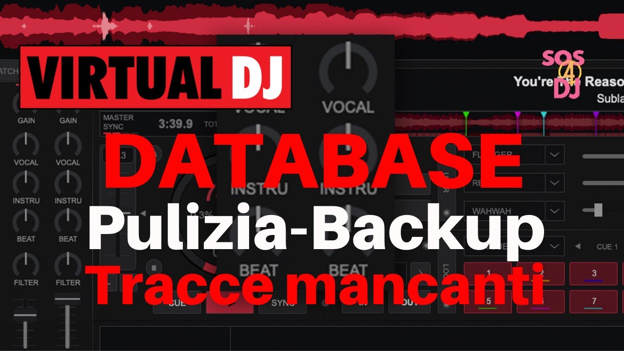 Virtual DJ 2021 Database e Pulizia tracce mancanti