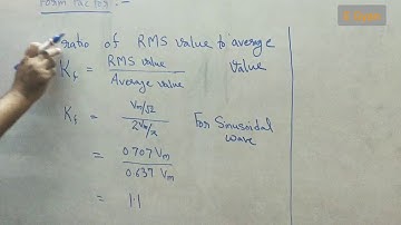 Form factor peak factor : ac circuits