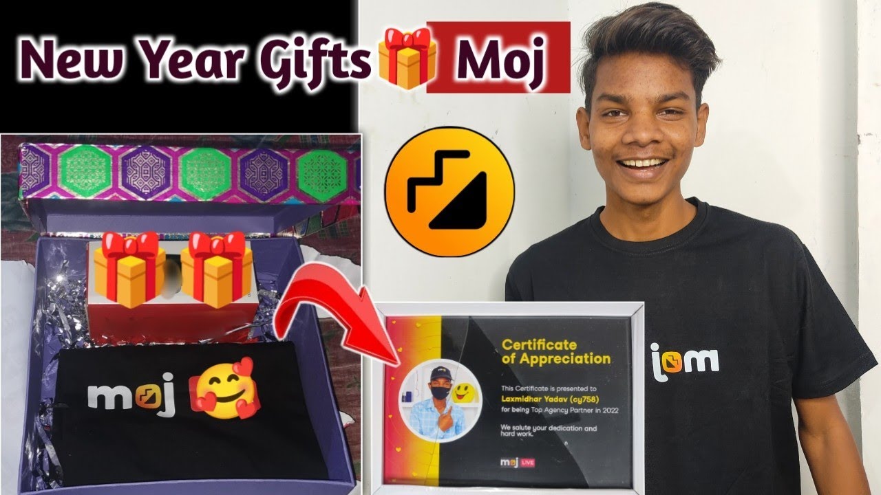 Moj app से आये New Year🎊 Gifts🎁 full unboxing || moj app se gift kaise le