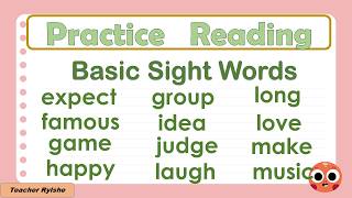 LEARN TO READ BASIC SIGHT WORDS | READING TUTORIAL | READING ENGLISH WORDS