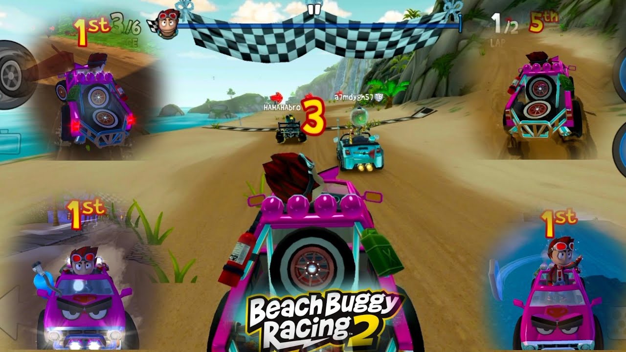 Gameplay jogando multiplayer Beach Buggy Racing 2 #beachbuggyracing #c
