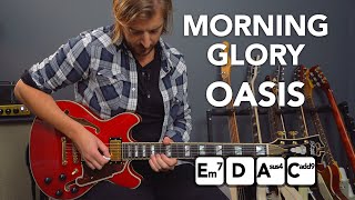 Oasis "Morning Glory" guitar lesson tutorial (EZ chords & lead parts) screenshot 2