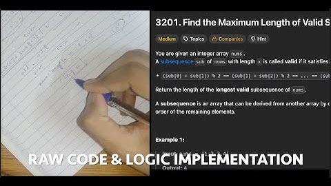 🔥 LeetCode 3201 - Maximum Length of Valid Subsequence | C++ Explained with Logic & Code!