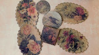 Wax Paper Vignettes - Embellishment or Ephemera - Decoupage Like Technique For Paper Crafts