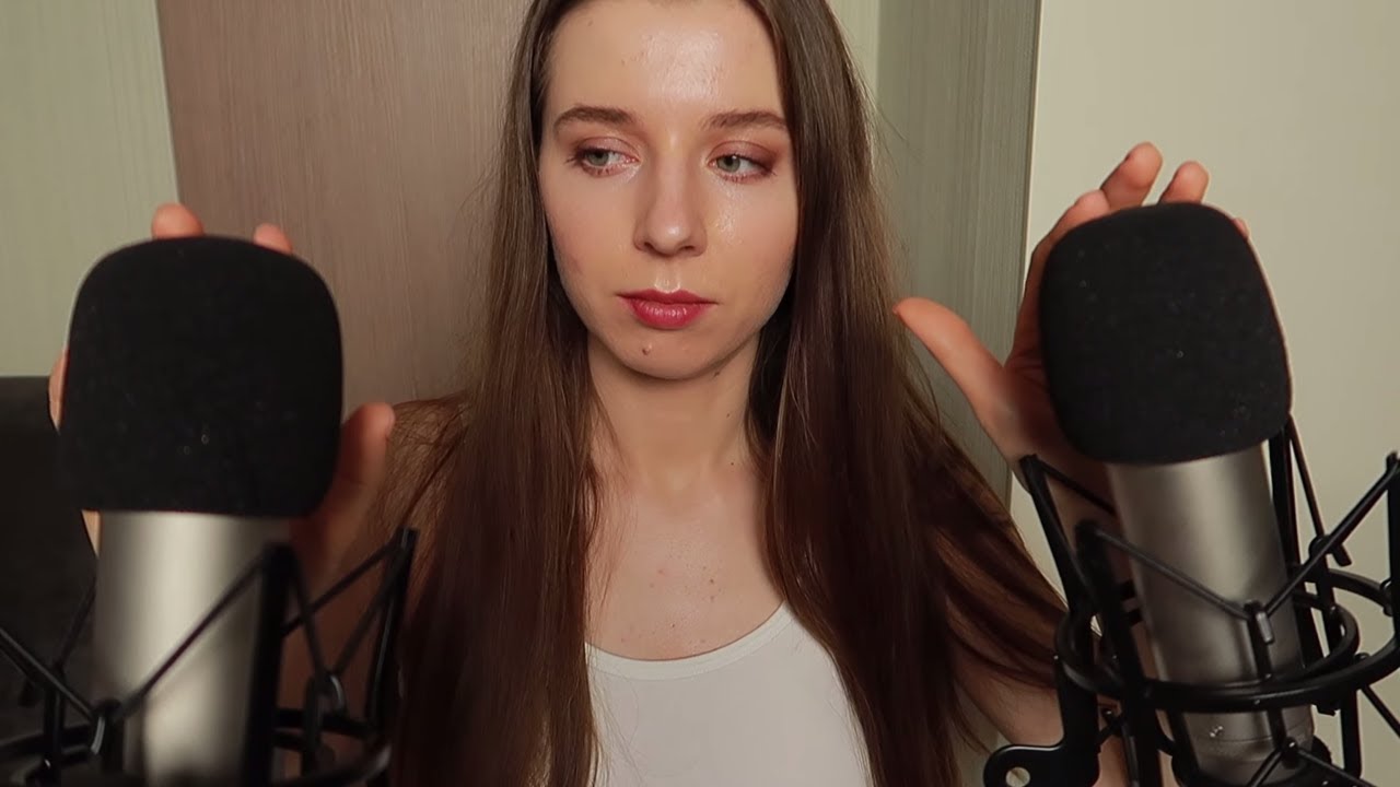 ASMR Mic touching and mic brushing. Gentle scratching. Slightly inaudible whispering.
