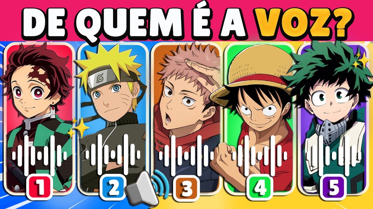 ADIVINHE O PERSONAGEM DE ANIME PELA VOZ 🔊👀 | DESAFIO DAS VOZES 🎧✨
