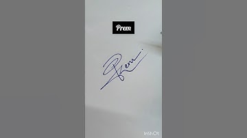 Prem name signature 🕺🪂 #shorts #youtubeshorts #ytshorts #requested
