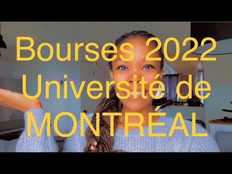 Bourses D’étude 2022 Université de MONTRÉAL au CANADA