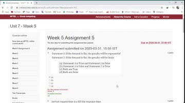 NPTEL - Cloud Computing Week-5 Assignment Solution 2020