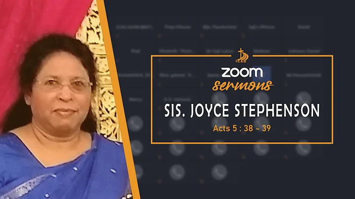 188 | ICAG Zoom Meeting | Sis. Joyce Stephenson