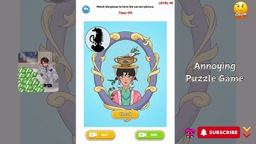 Annoying Puzzle Game - Level 40 - Match the pieces to form the correct picture - Gameplay Solution