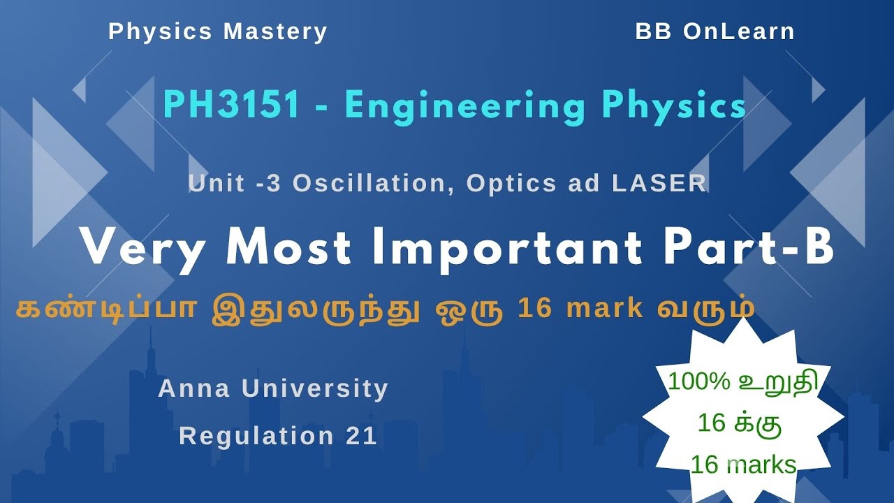 Engineering Physics Most Important Question | PH3151 | Part-B | Anna ...