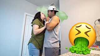 TALKING to my HUSBAND with SUPER BAD BREATH PRANK! 🤢🌬