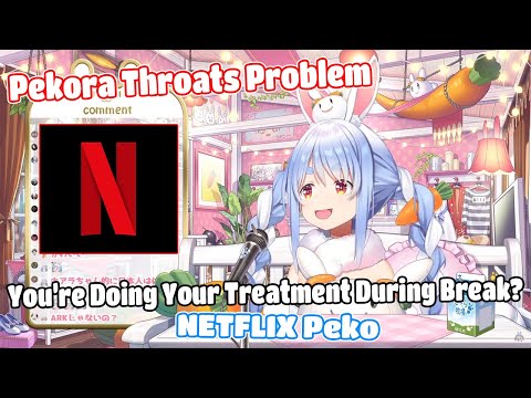 Pekora Have Throat Problem And Spend Most Of Her Holiday Time To Watch NETFLIX Hololive【ENG SUB】
