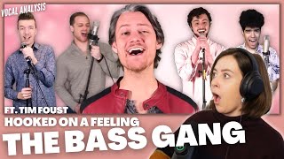 The Bass Gang - Hooked on a Feeling ft. Tim Foust | Vocal Coach Reaction (\& Analysis)