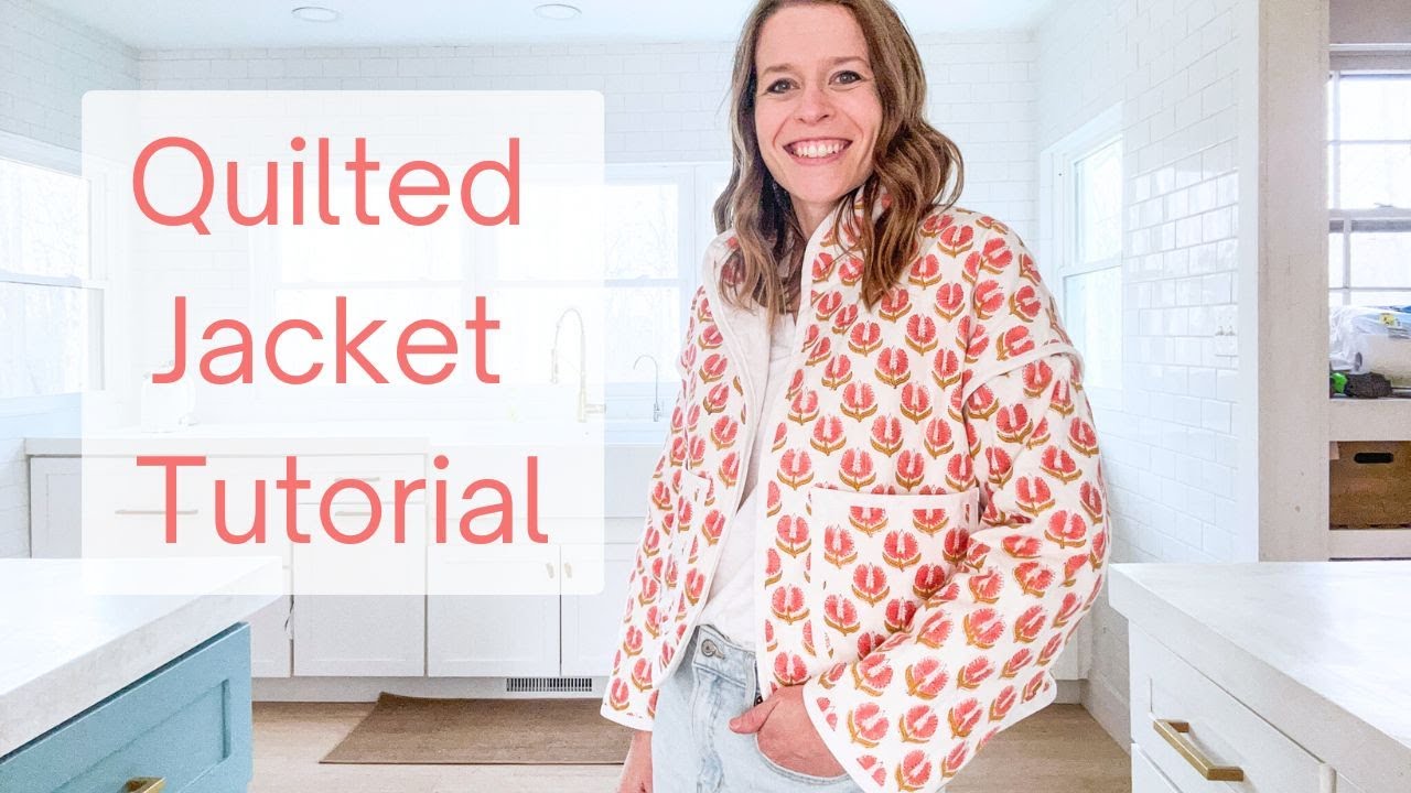Quilted Jacket Sewing Tutorial DIY #quiltedjacket