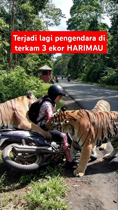 Diterkam HARIMAU saat melintas di pinggir HUTAN #tiger #animals #macan #harimau #harimausumatra