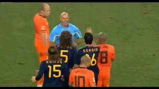 De Jong Kick To The Chest On Alonso Yellow Card Spain España Holland Países Bajos Iran