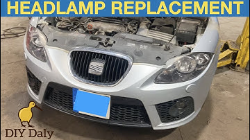 How to replace the drivers side headlamp on a Seat Leon
