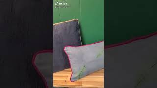 pillow part 2 - finishing the pillow! #sewing #fabricpainting #diyhomedecor