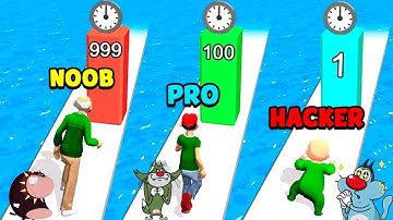 NOOB vs PRO vs HACKER Run Of Life Android iOS Oggy And Jack Voice