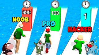 NOOB vs PRO vs HACKER Run Of Life Android iOS Oggy And Jack Voice screenshot 3
