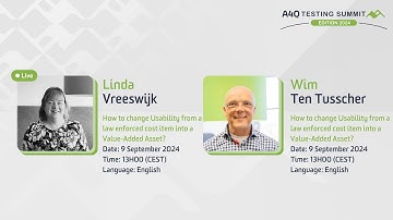 A4Q Testing Summit 2024 - How to change Usability from a law enforced cost into a Value-Added Asset?