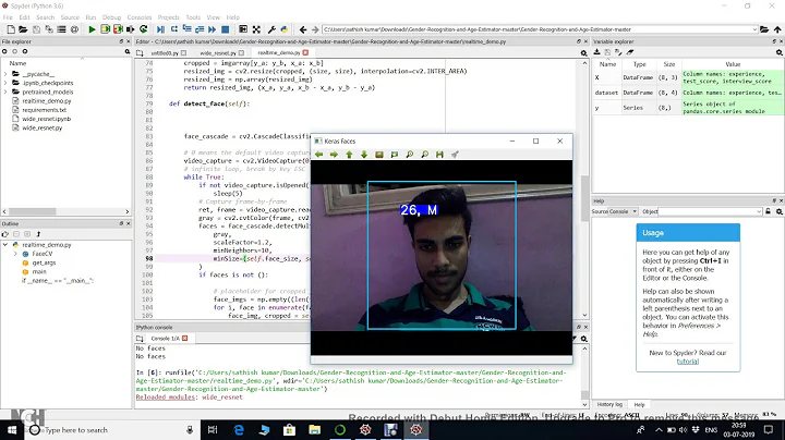 Live Web Cam  Age & Gender Classification using Tensorflow OpenCV