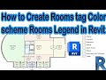 How to Create Rooms tag, Color scheme, Rooms Legend in Revit | Revit Tutorial urdu hindi
