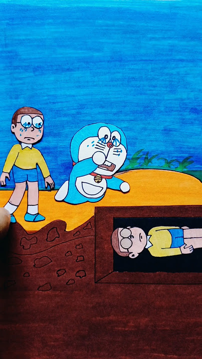 Nobita Death Emotional 😢 || Dorimon || Cartoon || #art #drowing #cartoon