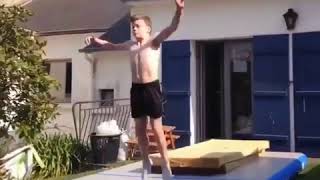Kid Did An Awesome Double Backflip | Gymnastics Skills