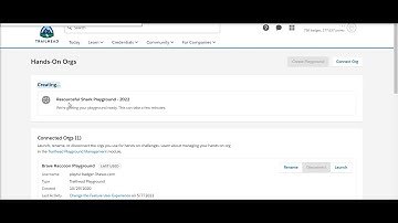 Create and Launch Playground in Trailhead