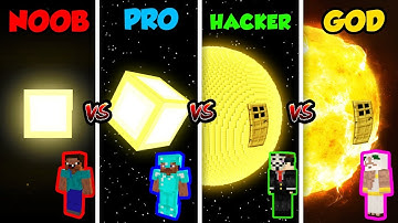 Minecraft NOOB vs. PRO vs. HACKER vs. GOD: SUN BASE in Minecraft! (Animation)