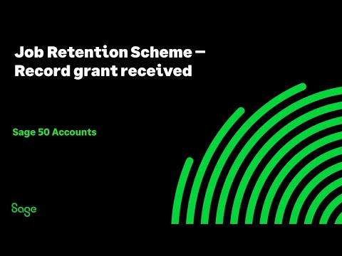 Sage 50cloud Accounts (UK) - Job Retention Scheme - Record grant received