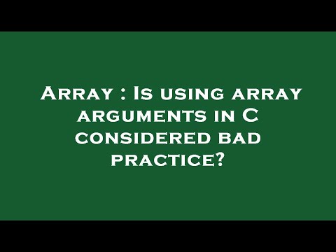 Array : Is