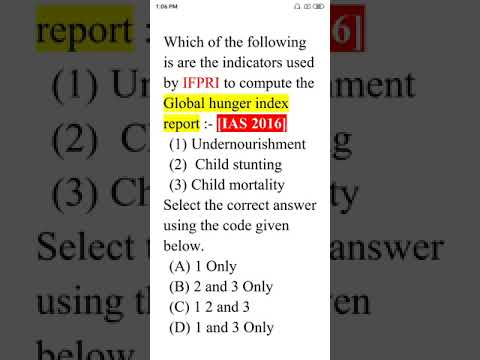 Global hunger index| IFPRI | IMPORTANT QUESTION ASKED IN #UPSE CSE 2016 EXAM #shorts #IAS