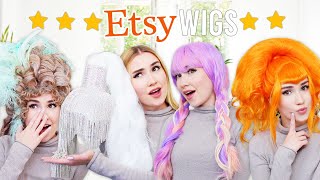 TRYING VERY EXTRA WIGS FROM ETSY !!