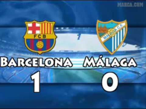 Barcelona 6 - Mlaga 0 22/03/09 Liga BBVA Resumen