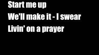 Glee - Livin On A Prayer/Start Me Up (karaoke)  -1